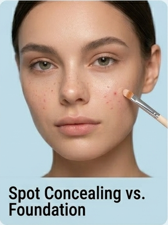 Spot Concealing vs. Foundation